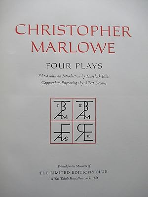 CHRISTOPHER MARLOWE, FOUR PLAYS