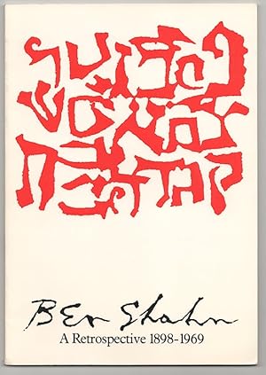 Bild des Verkufers fr Ben Shahn: A Retrospective 1898-1969 zum Verkauf von Jeff Hirsch Books, ABAA