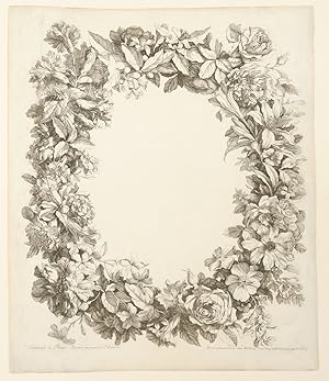 [Album of 17 engraved plates of bouquets of flowers in vases, baskets or garlands from:] [Livre d...