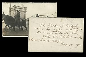 [Tripoli, Libya] 1911 Wartime Photograph of Flooding Caused by Arab Guerilla Action in the Italo-...