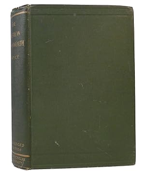 Seller image for THE AMERICAN COMMONWEALTH for sale by Rare Book Cellar