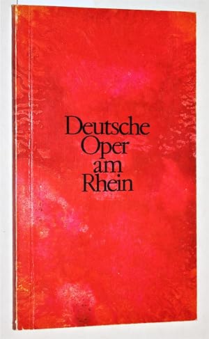 Bild des Verkufers fr Deutsche Oper am Rhein. - Almanach fr Theaterfreunde. Spielzeit 1972/73. zum Verkauf von Versandantiquariat Kerstin Daras