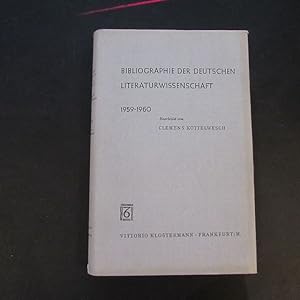 Bild des Verkufers fr Bibliographie der deutschen Literaturwissenschaft - Band 4: 1959-1960 zum Verkauf von Bookstore-Online