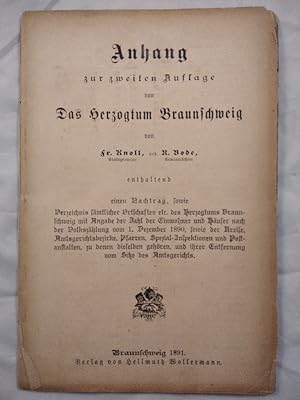 Anhang zur zweiten Auflage von Das Herzogtum Braunschweig.