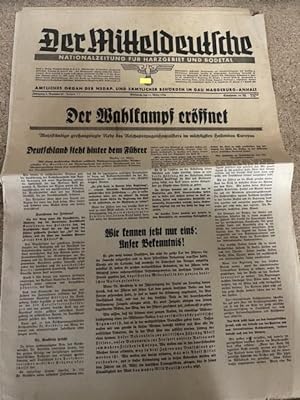 Der Mitteldeutsche - Nationalzeitung für Harzgebiet und Bodetal