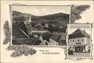 Ansichtskarte / Postkarte Kollerschlag Oberösterreich, Gesamtansicht, Gemischtwarenhandlung - Inh...