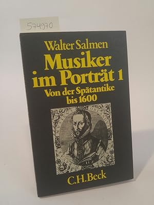 Bild des Verkufers fr Musiker im Portrt 1 - Von der Sptantike bis 1600 zum Verkauf von ANTIQUARIAT Franke BRUDDENBOOKS