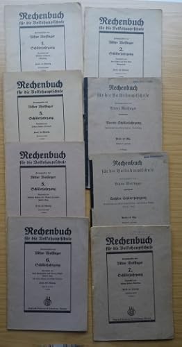 8 Hefte Konvolut: Rechenbuch für die Volkshauptschule. Schülerjahrgang 1 - 7.