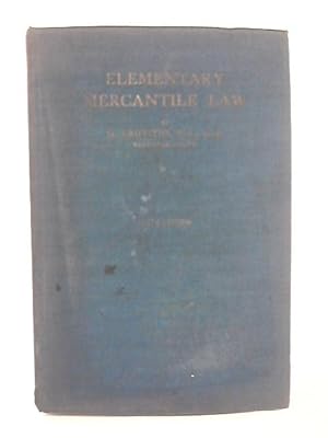 Bild des Verkufers fr Elementary Mercantile Law zum Verkauf von World of Rare Books