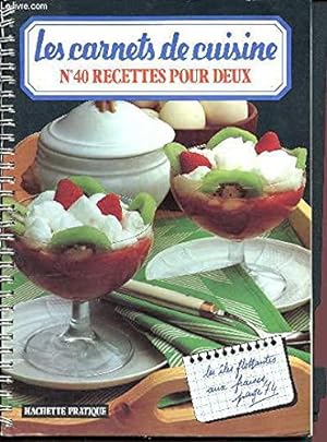 Imagen del vendedor de les carnets de cuisine, n 40 recettes pour deux a la venta por JLG_livres anciens et modernes