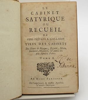 Le Cabinet satyrique ou Recueil de vers piquans et gaillards tirés des cabinets des Sieurs de Sis...