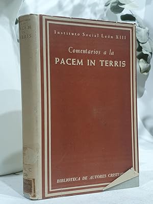Seller image for Comentarios a la Pacem in Terris. Eplogo de Mons. ngel Herrera Oria. Traduccin de Jos Luis Gutirrez Garca. for sale by Librera Miau