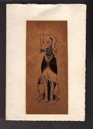 Vintage Greetings Card - Borzoi Dog