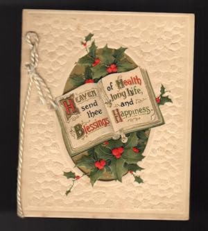 Holly New Year Embossed Greetings Card