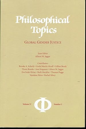 Global Gender Justice: Philosophical Topics, Vol 37, No.2