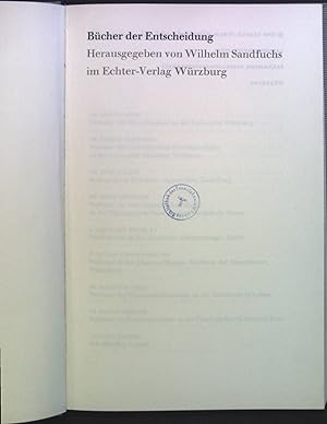 Bild des Verkufers fr Bcher der Entscheidung zum Verkauf von books4less (Versandantiquariat Petra Gros GmbH & Co. KG)