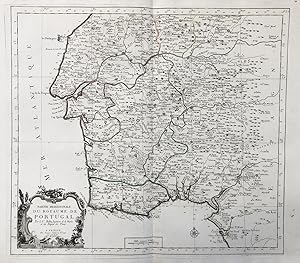 Bild des Verkufers fr Partie Meridionale du Royaume de Portugal" - Portugal Lisbon Lisboa Lagos Faro Evora Setubal grabado mapa zum Verkauf von Antiquariat Steffen Vlkel GmbH