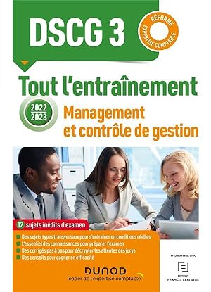 Bild des Verkufers fr DSCG 3 : management et contrle de gestion ; tout l'entranement (dition 2021/2022) zum Verkauf von Chapitre.com : livres et presse ancienne