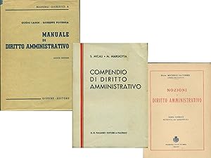 Bild des Verkufers fr Manuale di diritto amministrativo + 2 testi di diritto amministrativo zum Verkauf von Studio Bibliografico Marini