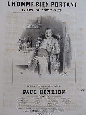 Bild des Verkufers fr HENRION Paul L'Homme bien portant Chant Piano 1845 zum Verkauf von partitions-anciennes