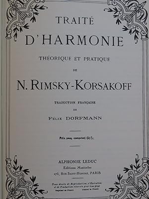 CHAILLEY CHALLAN Théorie RIMSKY-KORSAKOFF Harmonie