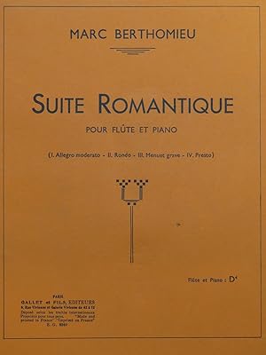 Seller image for BERTHOMIEU Marc Suite Romantique Flte Piano ca1920 for sale by partitions-anciennes