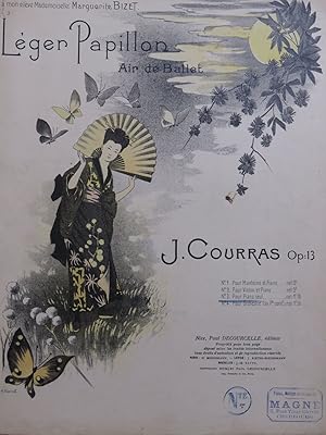 Seller image for COURRAS Jeanne Lger Papillon Piano 1901 for sale by partitions-anciennes