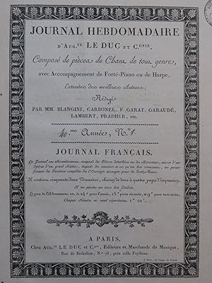 Seller image for PRADHER Louis Romance Chant Piano ca1820 for sale by partitions-anciennes