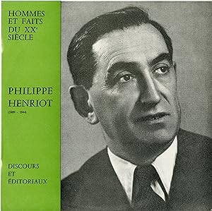 "Philippe HENRIOT Discours et éditoriaux" LP 33 tours original Français / SERP n° HF 12 (2ème édi...