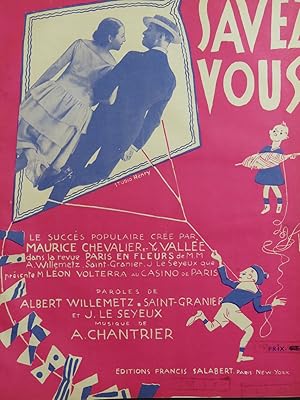 Seller image for CHANTRIER Albert Savez-vous ! Chant Piano 1925 for sale by partitions-anciennes