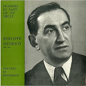 "Philippe HENRIOT Discours et éditoriaux" LP 33 tours original Français / SERP n° HF 12 (1ère édi...