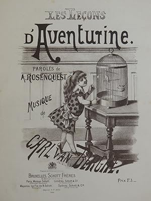 Bild des Verkufers fr VAN BERGHE Carl Les Leons d'Aventurine Chant Piano 1886 zum Verkauf von partitions-anciennes