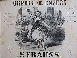 Bild des Verkufers fr STRAUSS Orphe aux Enfers Offenbach Quadrille Piano 1858 zum Verkauf von partitions-anciennes