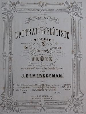Immagine del venditore per DEMERSSEMAN Jules Fantaisie sur La Flte Enchante Mozart Piano Flte 1865 venduto da partitions-anciennes
