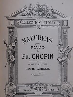 Imagen del vendedor de CHOPIN Frdric Mazurkas Ballades Nocturnes Etudes Pices Piano a la venta por partitions-anciennes