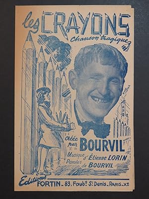 Image du vendeur pour Les Crayons Bourvil Chant Piano 1946 mis en vente par partitions-anciennes