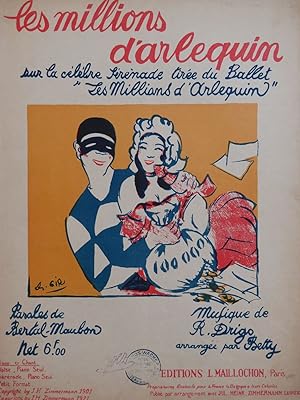 Seller image for DRIGO Richard Les Millions d'Arlequin Chant Piano 1921 for sale by partitions-anciennes