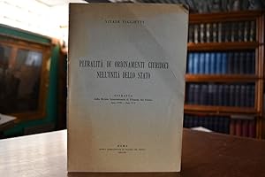 Seller image for Pluralita di Ordinamenti giuridici nell` unita dello Stato. Estratto dalla Rivista Internazionale di Filosofia del Diritto, Anno XVII, Fasc. IV-V. for sale by Gppinger Antiquariat