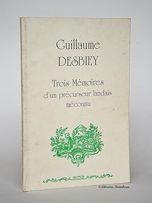 Image du vendeur pour Trois mmoires d'un prcurseur landais mconnu mis en vente par Librairie Raimbeau