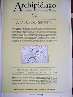 Seller image for CUADERNOS DE CRTICA DE LA CULTURA. ARCHIPILAGO, N 52/2002. Septiembre - Octubre. for sale by LIBRERA ROBESPIERRE