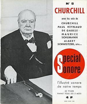 "CHURCHILL" SPÉCIAL SONORE N° 8 Magazine sonore avec les voix de CHURCHILL, Paul REYNAUD, DE GAUL...