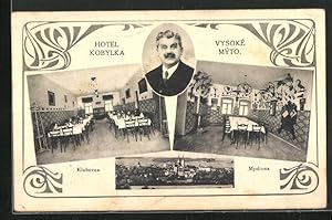 Ansichtskarte Vysoke Myto, Hotel Kobylka, Myslivna