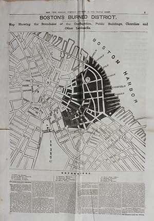 Great Boston Fire. Map of the Burned District.