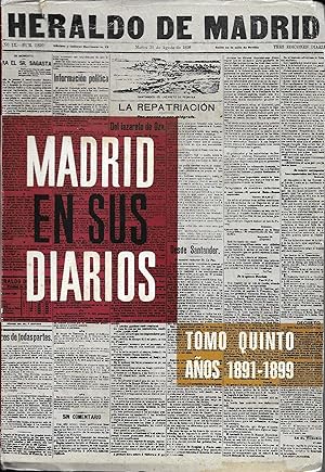 Imagen del vendedor de Madrid en sus diarios V 1891-1899 a la venta por CA Libros