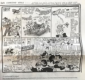 1999 Newspaper Featuring Four Large RICHARD Q YARDLEY CARTOONS & Biography