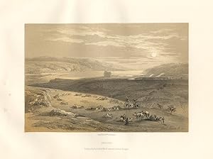 VIEW OF JERICHO, 1857 ANTIQUE PRINT ANTIQUE ORIGINAL TINTED LANDSCAPE LITHOGRAPH ILLUSTRATIVE OF ...