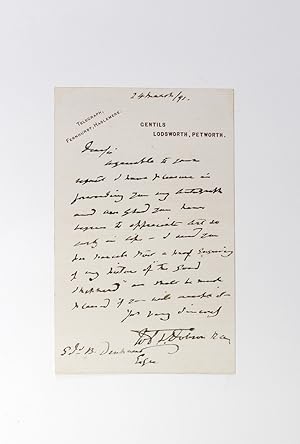 Imagen del vendedor de An Original Letter Written and Signed by William Charles Thomas Dobson a la venta por Lasting Words Ltd