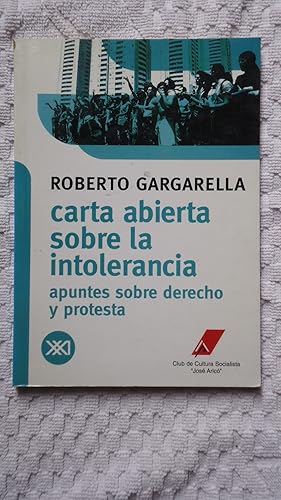 Immagine del venditore per CARTA ABIERTA SOBRE LA TOLERANCIA. APUNTES SOBRE DERECHO Y PROTESTA venduto da Ernesto Julin Friedenthal