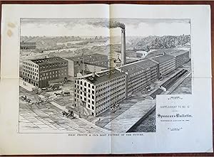 Spencer Mass Isaac Prouty's Boot shoe Factory of Future 1886 lithographed print