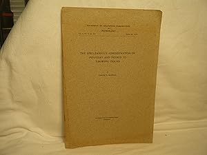 Bild des Verkufers fr The Simultaneous Administration of Pituitary and Thymus to Growing Chicks zum Verkauf von curtis paul books, inc.